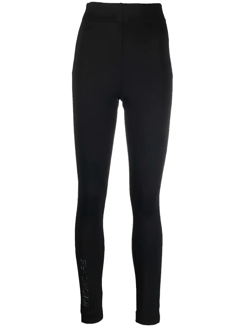 Moncler Grenoble leggings med hög midja och ficka med dragkedja - Svart