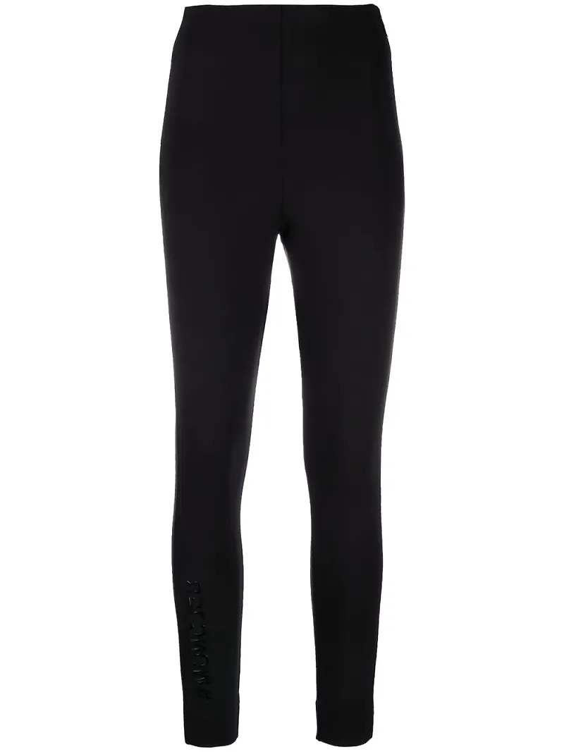Moncler Grenoble leggings med hög midja och logotyp - Svart
