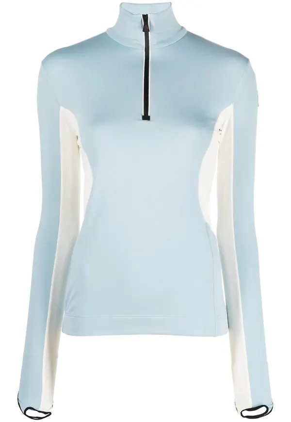 Moncler Grenoble logo-patch long-sleeve top - Blå