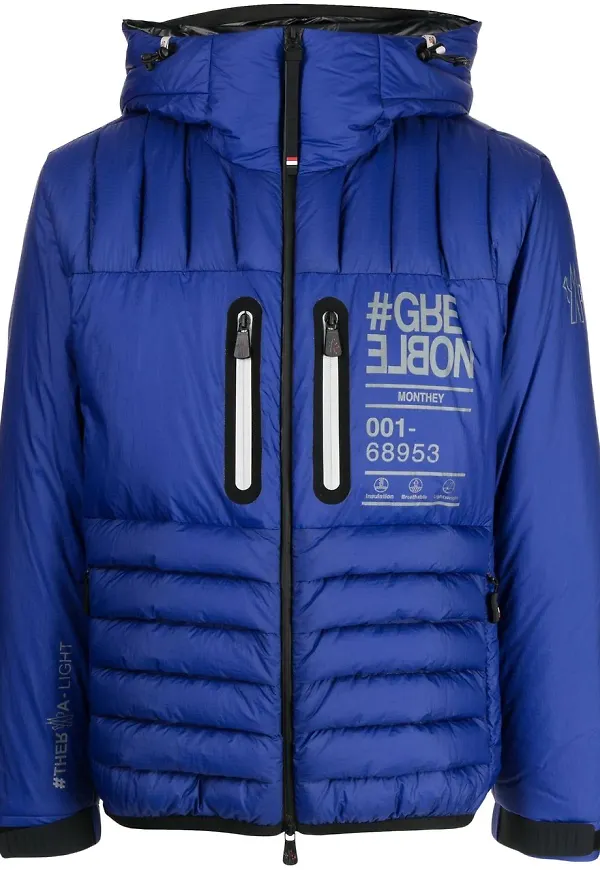 Moncler Grenoble Monthey vadderad dunjacka - Blå