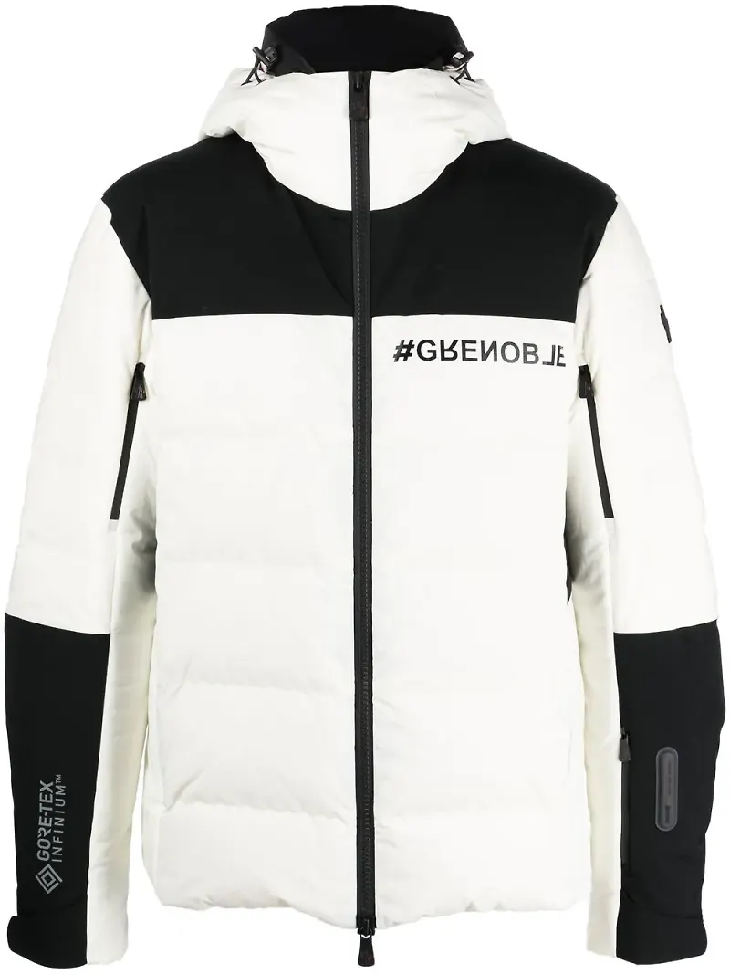 Moncler Grenoble puffjacka med färgblock - Vit