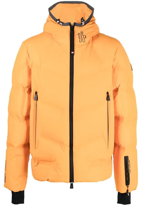 Moncler Grenoble puffjacka med logotyp - Orange