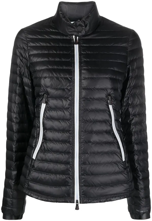 Moncler Grenoble quiltad vadderad dunjacka - Svart