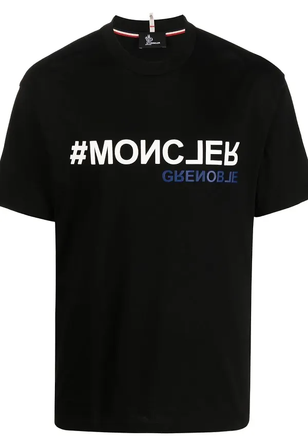 Moncler Grenoble t-shirt med tryck - Svart