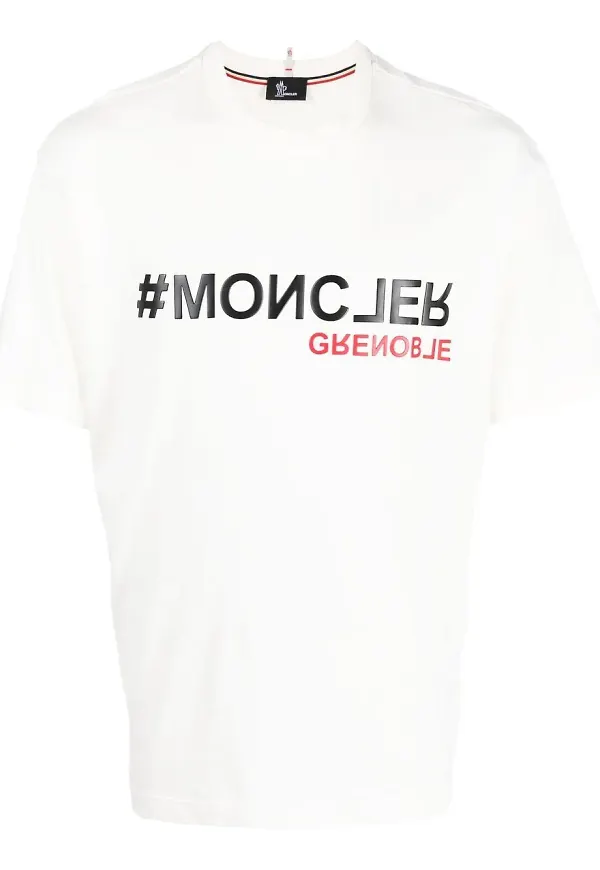 Moncler Grenoble t-shirt med tryck - Vit