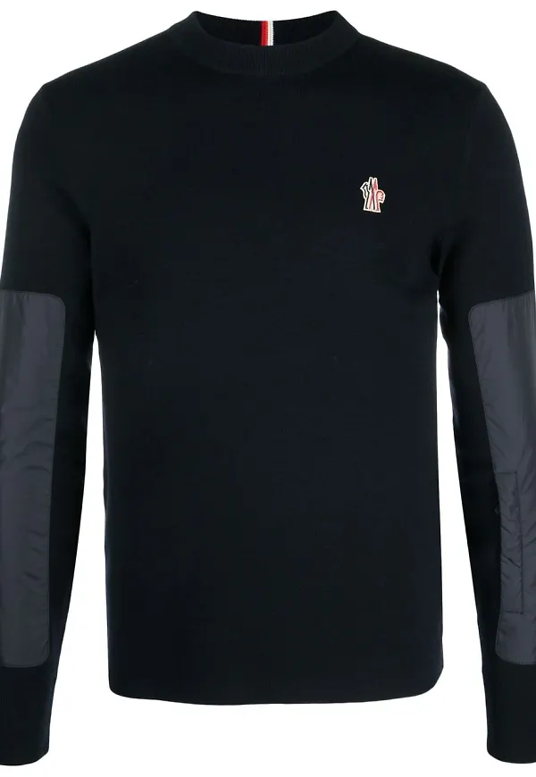 Moncler Grenoble tröja med kontrastpanel - Blå