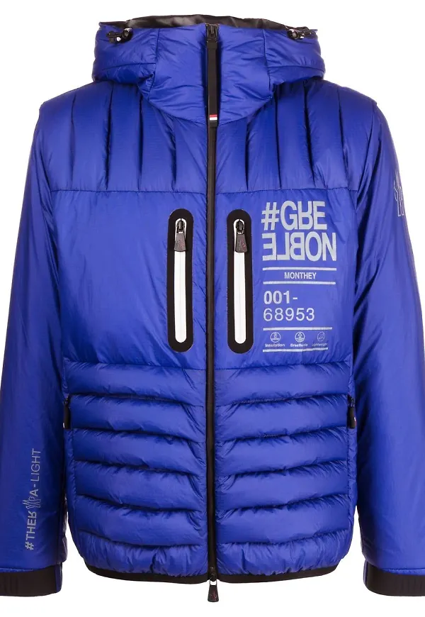 Moncler Grenoble vadderad dunväst - Blå