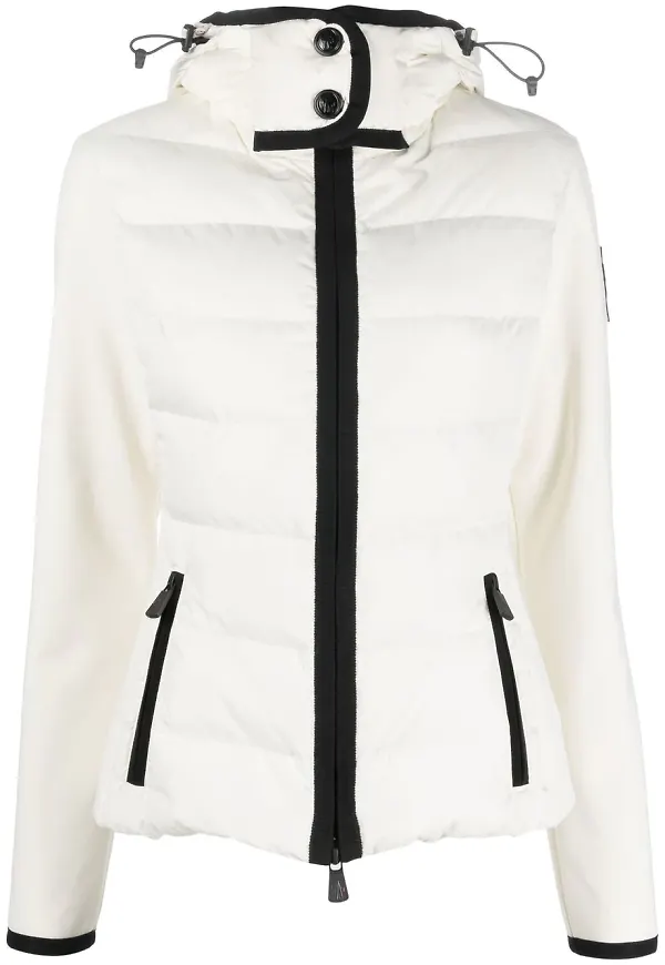 Moncler Grenoble vadderad fleecejacka - Vit