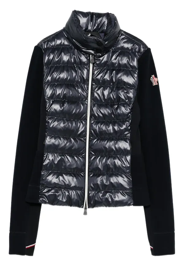 Moncler Grenoble vadderad jacka med dragkedja - Blå
