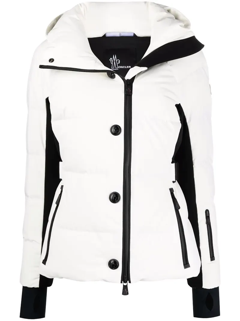 Moncler Grenoble vadderad jacka med färgblock - Vit