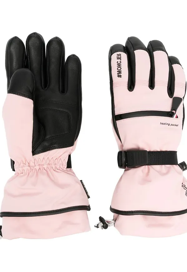 Moncler Grenoble vadderade handskar - Rosa