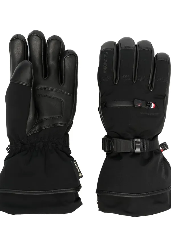 Moncler Grenoble vadderade handskar - Svart
