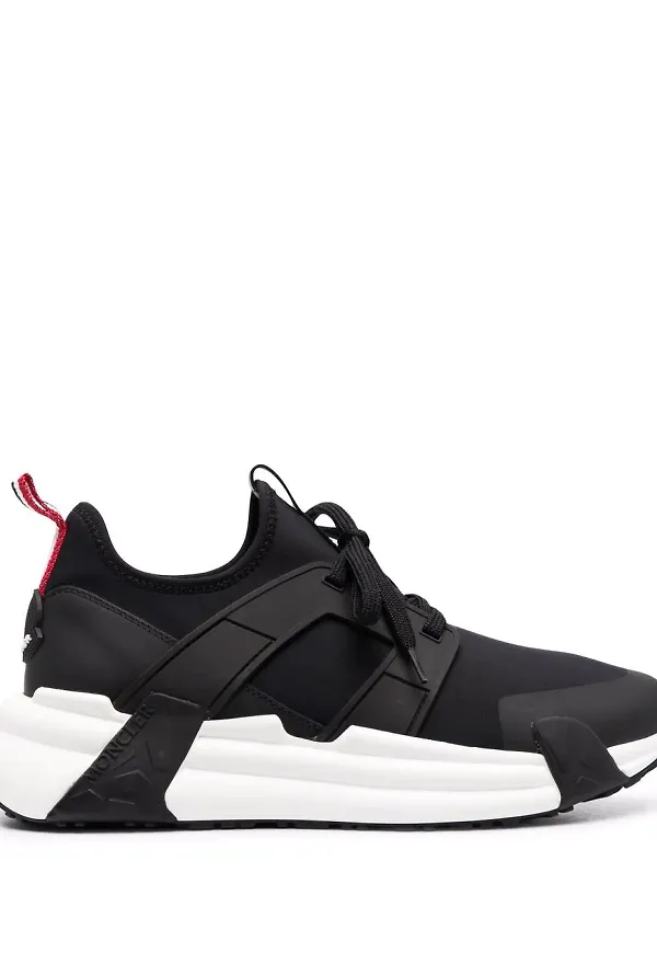 Moncler grova sneakers med panel - Svart