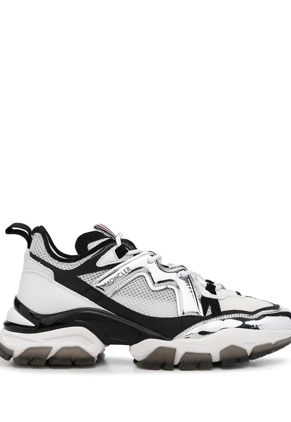 Moncler grova sneakers med panel - Vit