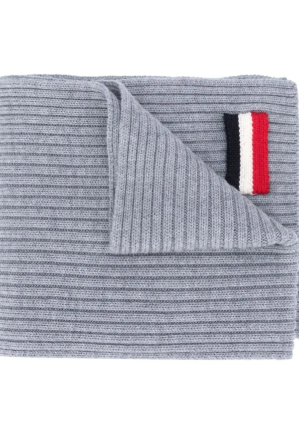 Moncler halsduk med märke - Grå
