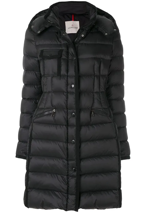 Moncler Hermine fodrad kappa - Svart