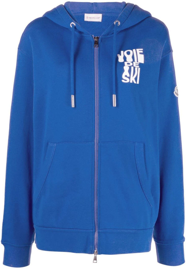 Moncler hoodie med slogan - Blå