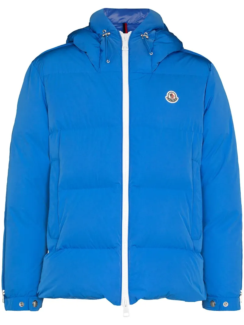 Moncler Idil vadderad jacka med kontrastkant - Blå
