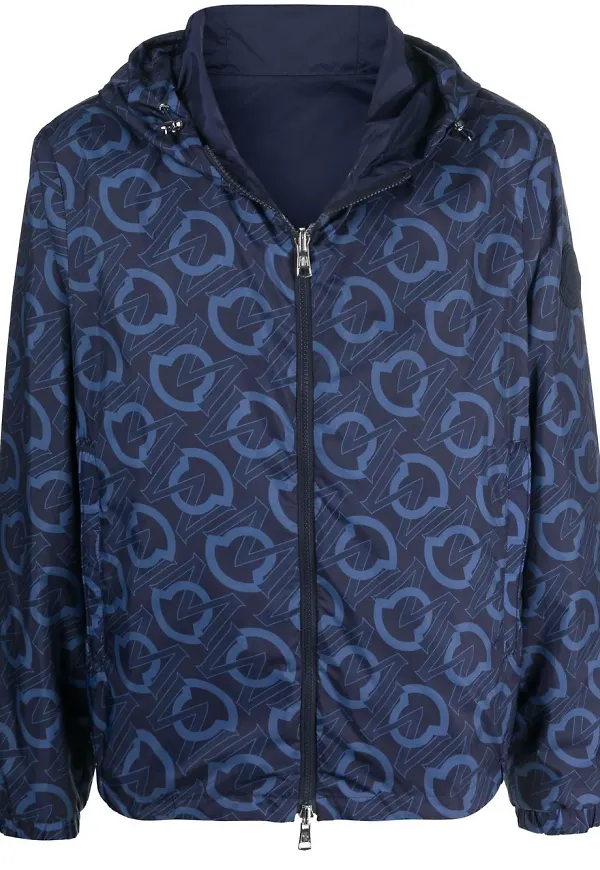 Moncler jacka med dragkedja - Blå