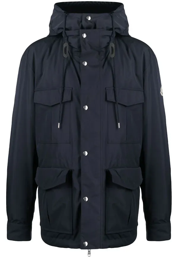Moncler jacka med huva - Blå