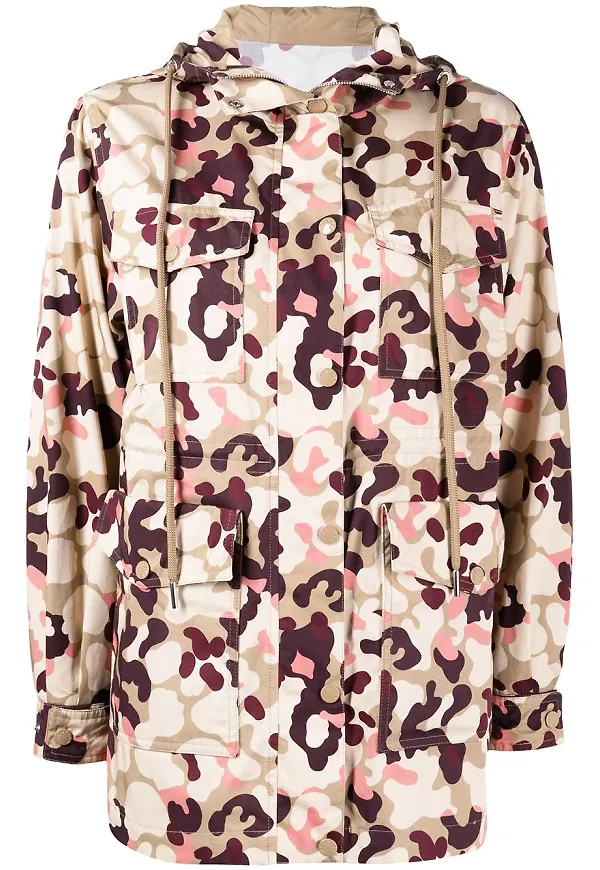 Moncler jacka med huva - Brun