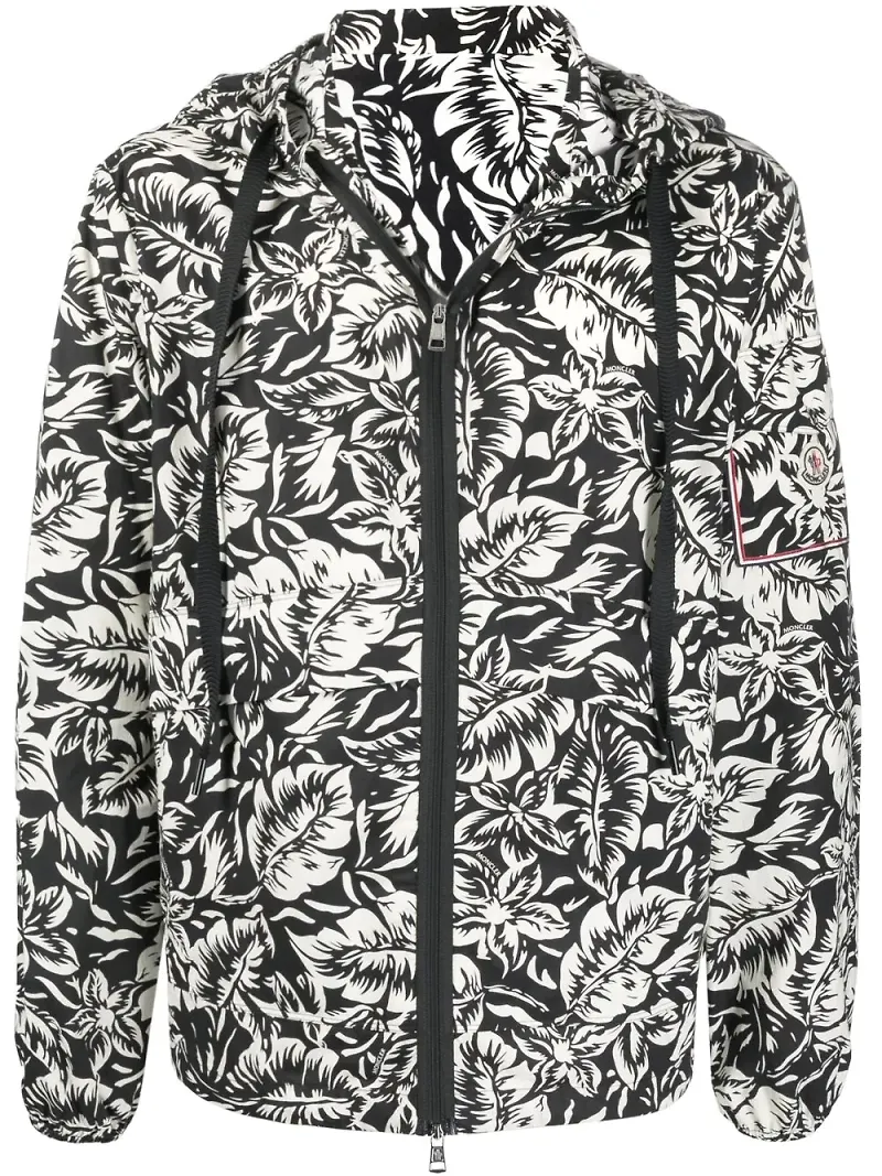 Moncler jacka med huva - Vit