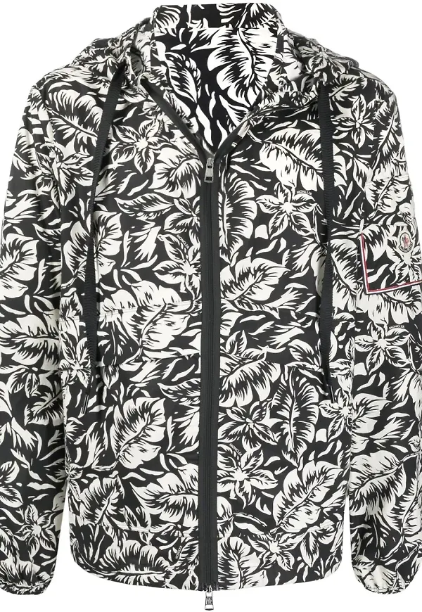 Moncler jacka med huva - Vit