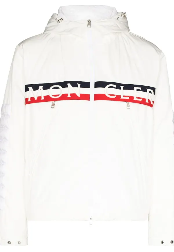 Moncler jacka med huva - Vit