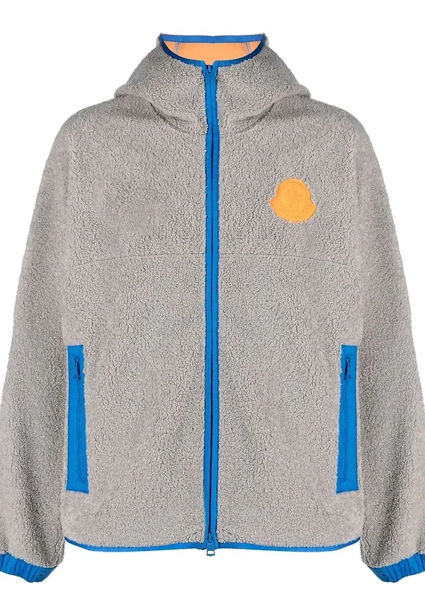 Moncler jacka med kontrastkant - Grå