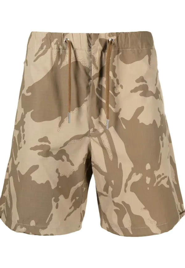 Moncler kamouflagemönstrade cargoshorts - Neutral