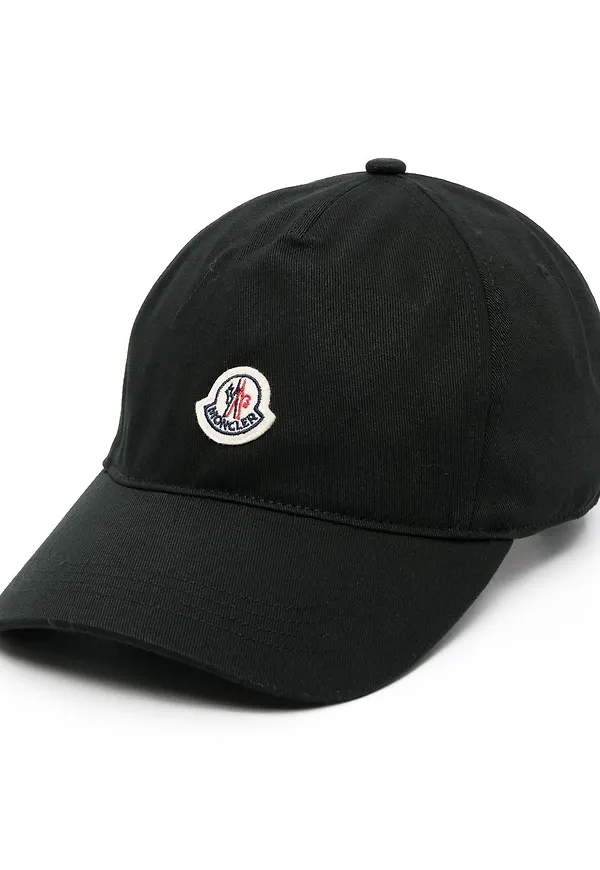 Moncler keps med logotyp - Svart