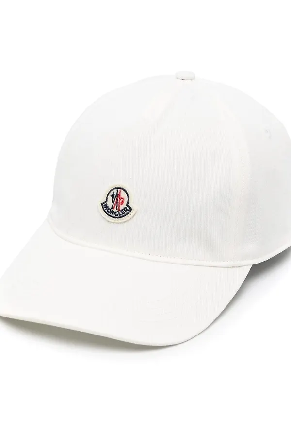 Moncler keps med logotyp - Vit