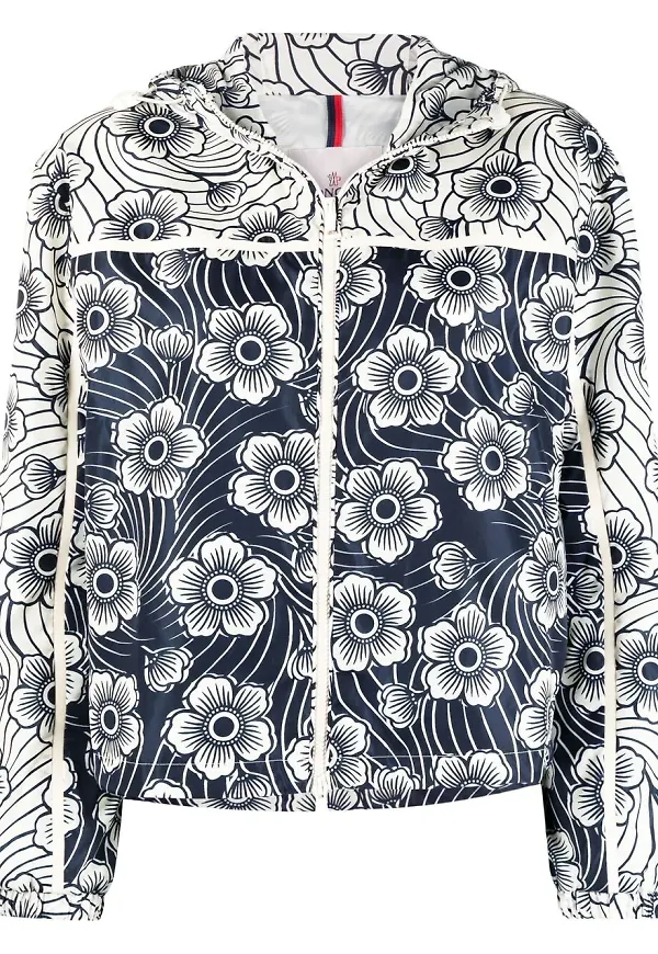 Moncler Keragan blommig jacka - Blå