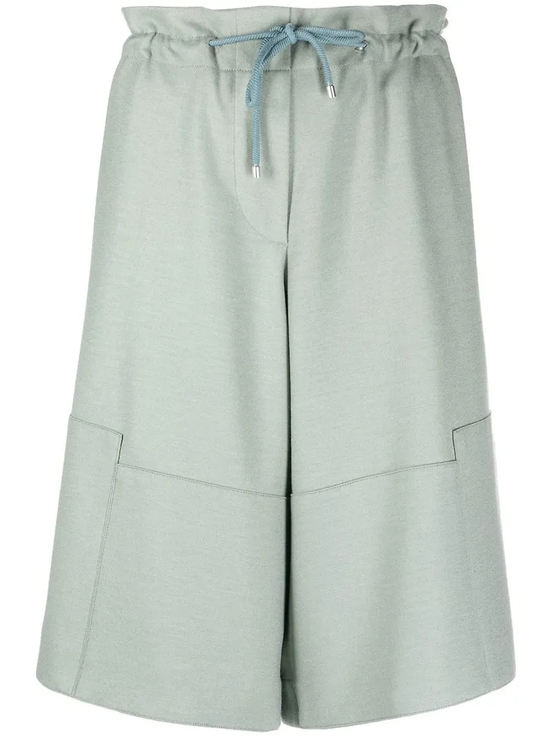 Moncler knäshorts med dragsko - Grön