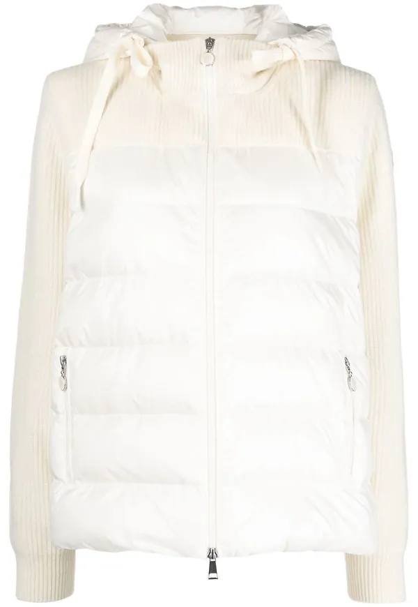 Moncler kofta med huva - Neutral
