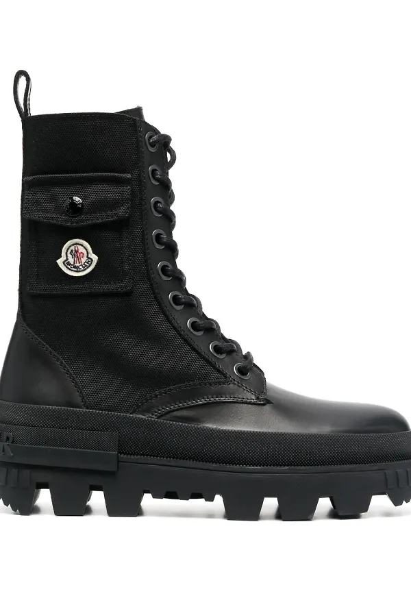 Moncler Konture stövlar med ficka - Svart