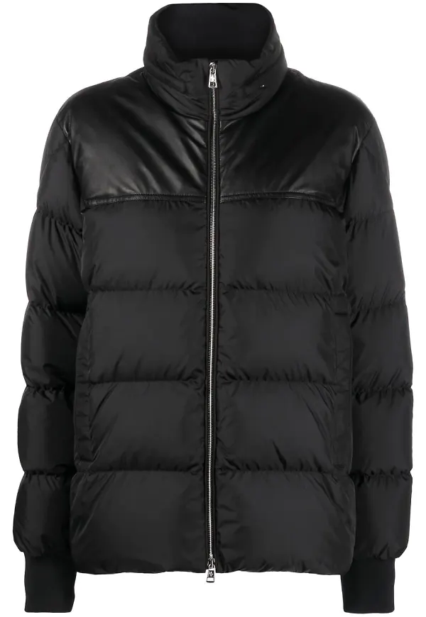 Moncler kort vadderad jacka - Svart