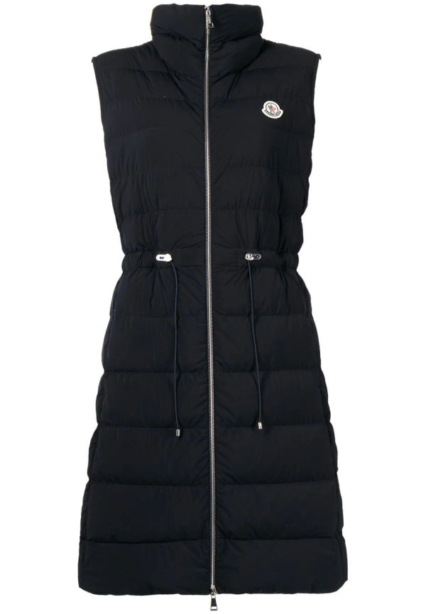 Moncler Lande vadderad lång västjacka - Blå