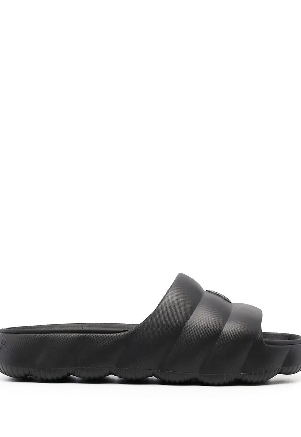 Moncler Lilo quiltade tofflor - Svart