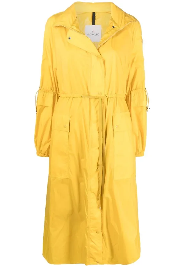 Moncler Lins parkas med dragsko - Gul