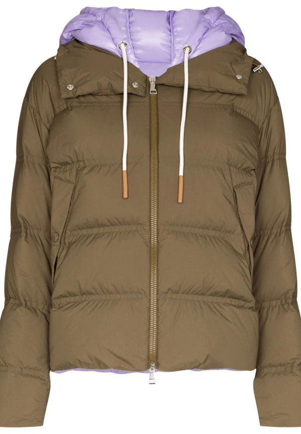 Moncler Loctudy puffjacka med färgblock - Grön