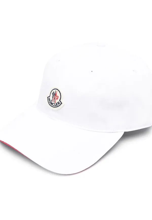 Moncler logo-patch baseball cap - Vit