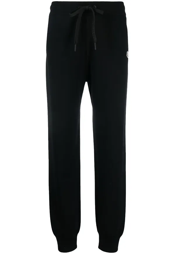 Moncler logo-patch drawstring sweatpants - Svart