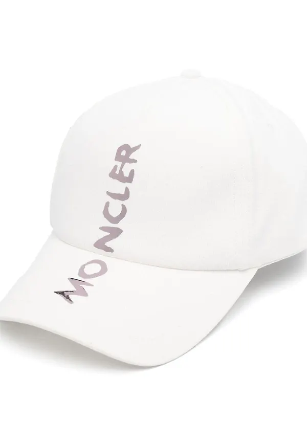 Moncler logo-print baseball cap - Vit