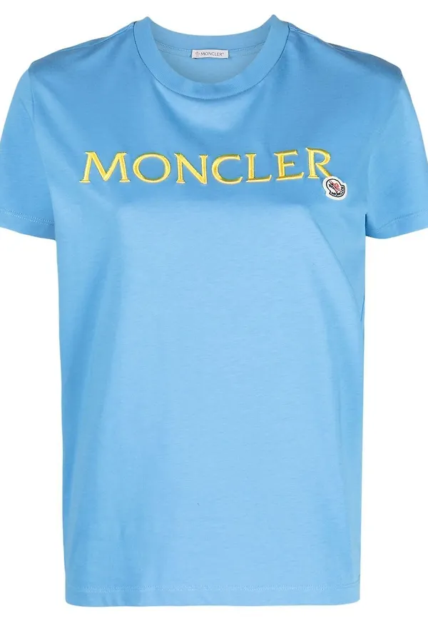 Moncler logo-print short-sleeved T-shirt - Blå