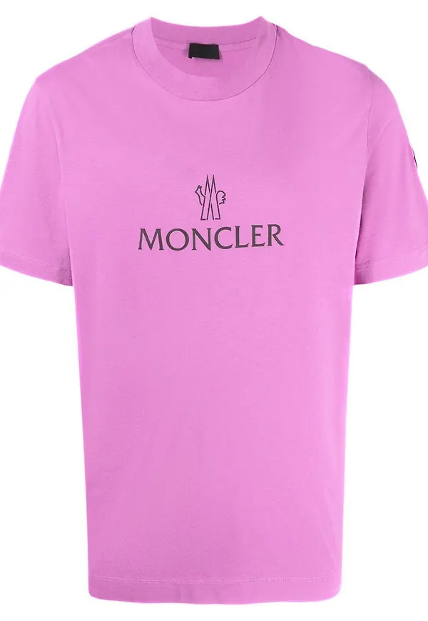 Moncler logo-print short-sleeved T-shirt - Lila