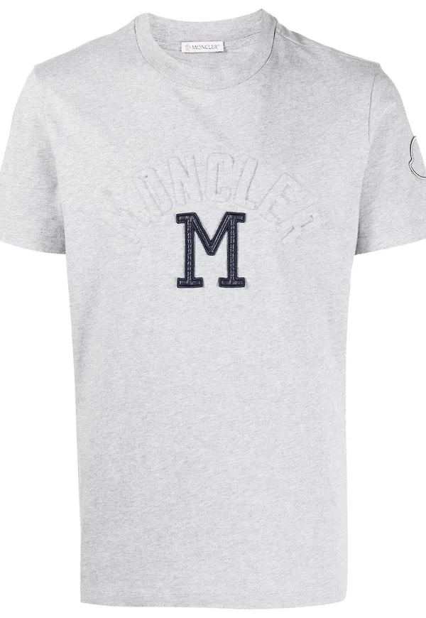 Moncler logo cotton T-shirt - Grå