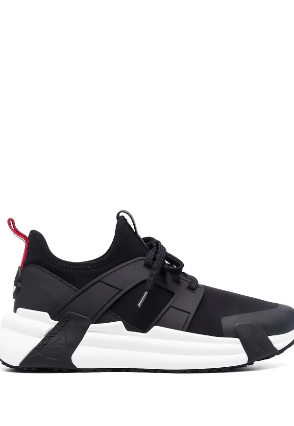 Moncler Lunarove sneakers i stretch - Svart