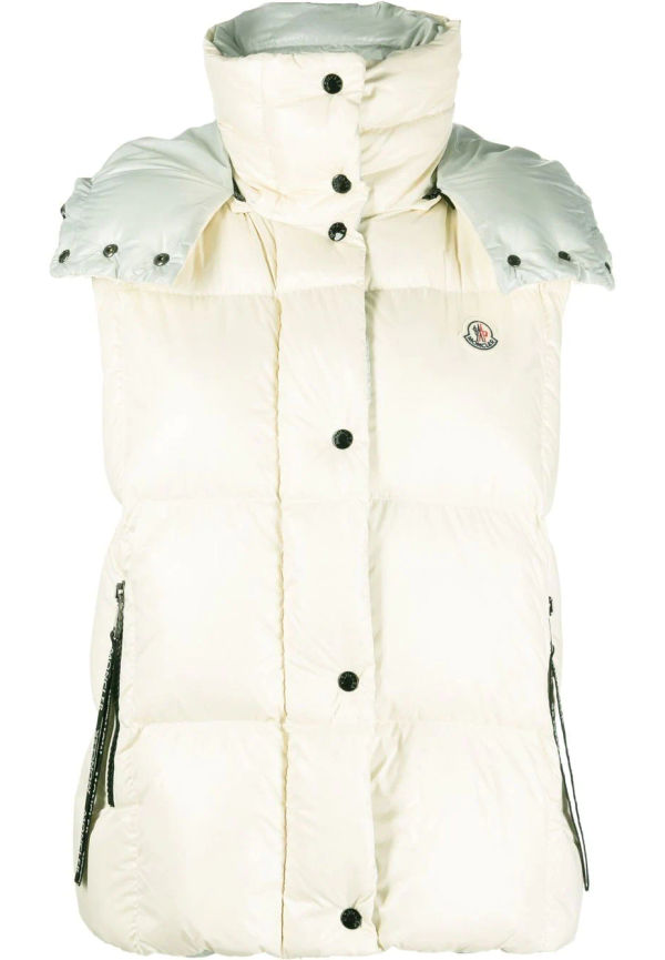 Moncler Luzule dunväst med huva - Neutral
