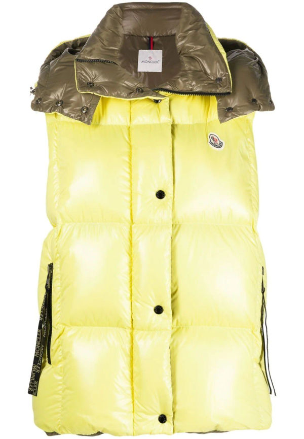 Moncler Luzule vadderad väst - Gul